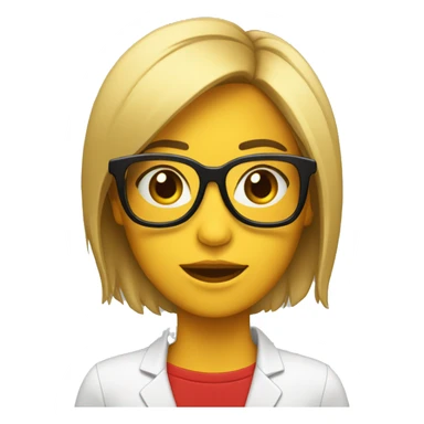 chica con pelo rojo ,gafas negras y ordenador  sticker