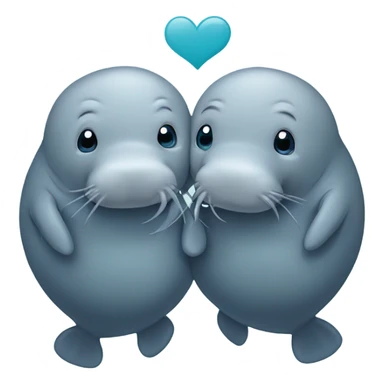 Manatees in love sticker