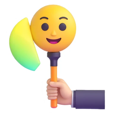 healthy and strong BLACKPINK fan in 3D emoji style, energetic pose, holding a BLACKPINK lightstick, glossy and playful sticker