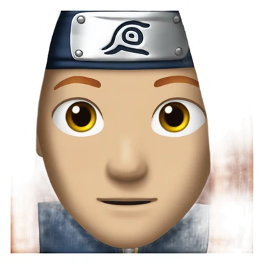 Naruto with blue face and yellow eyes and red hair  sticker