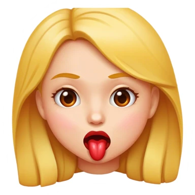 girl biting lip sticker