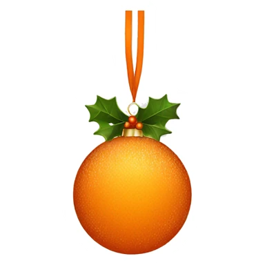 christmas decoration orange color sticker