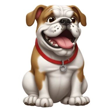 Bulldog with muddy paws sticker