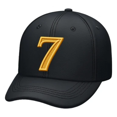 A black cap with 701 on the front  sticker
