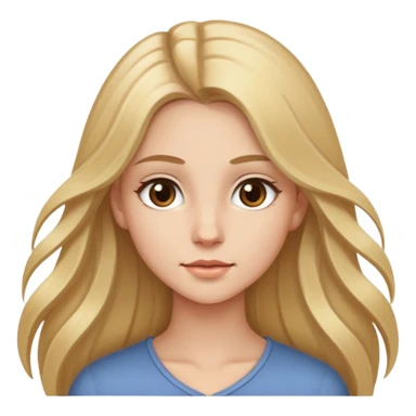 Young woman with long blonde hair and light brown eyes sticker