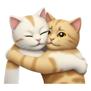 Two cats hugging  sticker