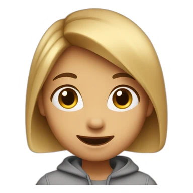 girl saying hi sticker