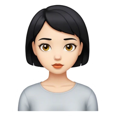 Menina de cabelo curto e preto sticker