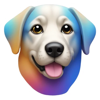 Abstract Dog made of various gradient shapes sticker