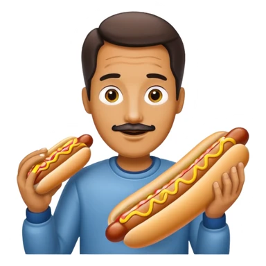 uncle holding hot dog sticker