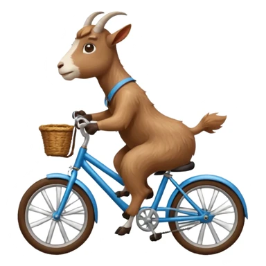 Goat riding a bike  sticker