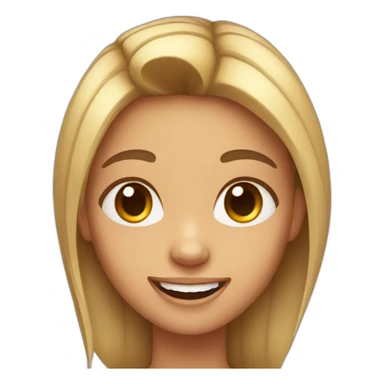 girl with long fake front teeth sticker