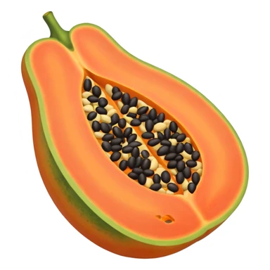 Papaya with seeds sticker