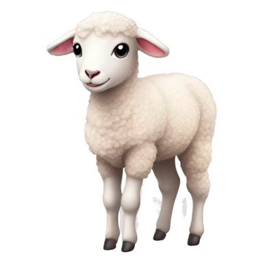 Pink cross with lamb sticker