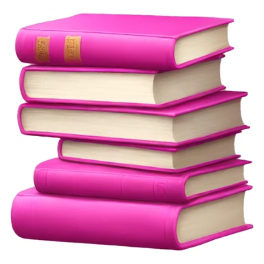 pink stack of books sticker