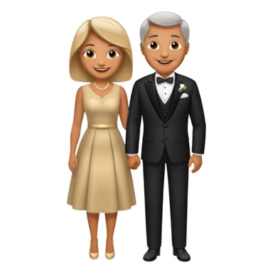 Couple celebrating 40th wedding anniversary  sticker
