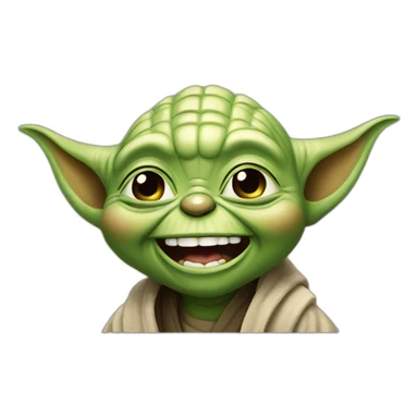 yoda laughing sticker