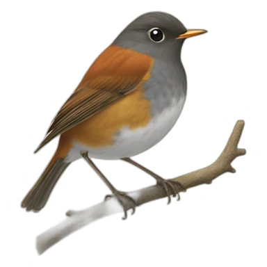 Japanese robin sticker