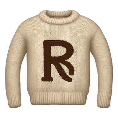 Harry Potter knitted sweater with a letter R sticker