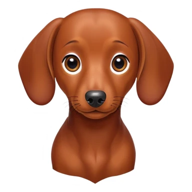 Reddish brown dachshund  sticker