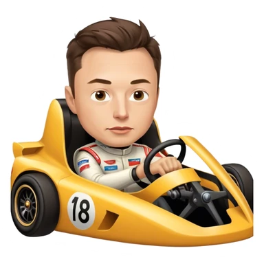 race car with elon musk inside sticker