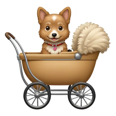 another dog in a pram sticker