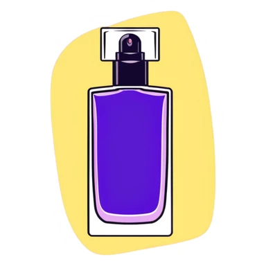 Fancy AVON fragrance bottle with purple liquid sticker