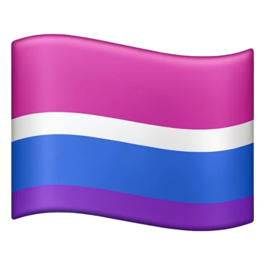 Straight flag combined with bisexual flag sticker
