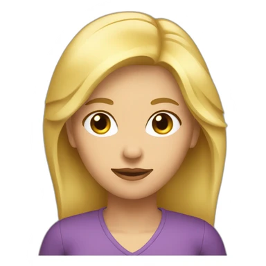 Femme blonde fronçant un souci sticker