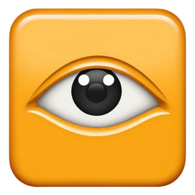 A white hand-drawn doodle of [instagram] with simple black dot eyes and thick, rough outlines. Minimalist style centered on a solid-colored circular background. sticker