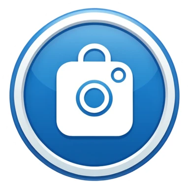 A high-resolution 2D icon of an Instagram-style verified badge. 8 jagged circle sticker