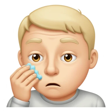 Person sniffing fart sticker