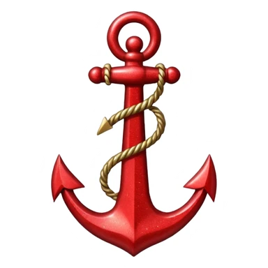 red glitter anchor sticker