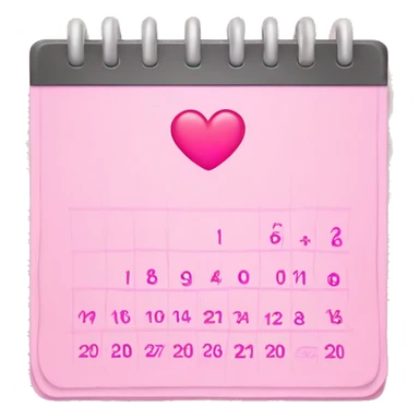 Pink Calendar with a heart a big 30 on it  sticker
