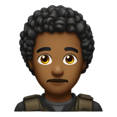 serious gaze solo portrait sticker