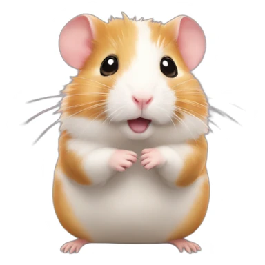 Hamster on hamster sticker