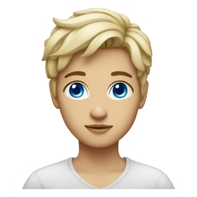 Blue eyed Italian nonbinary  sticker