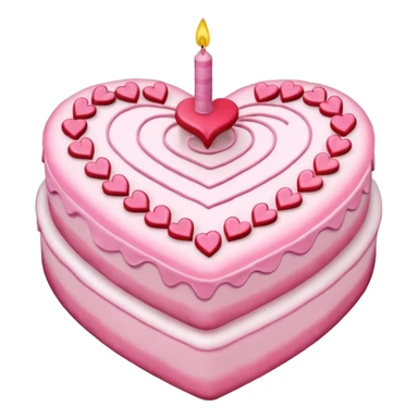 Heart shaped birthday cake  sticker