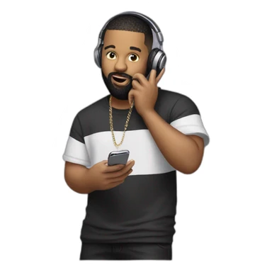 DJ Khalid on the phone sticker