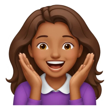 Girl with hands around throat laughing sticker