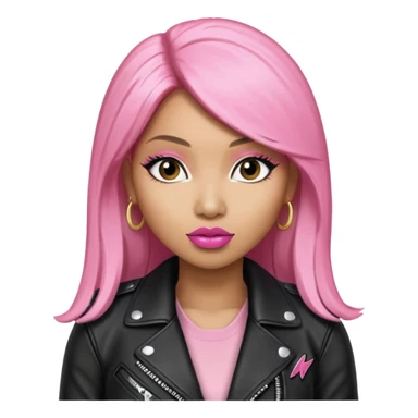 Nicki Minaj wear leather jacket sticker