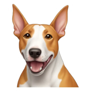 Orange Bullterrier sticker