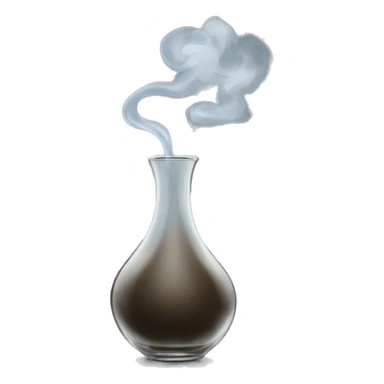 smoke coming out of clear long vase  sticker