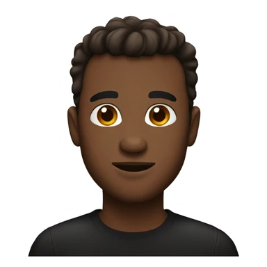 Edgar guy with black shirt and brown skin sticker