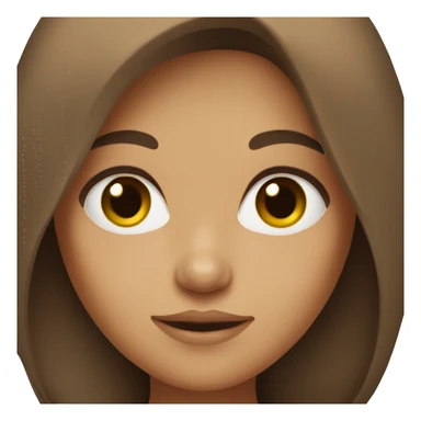 Brown haired girl with brown eyes sticker