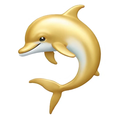 Pastel-gold-raimbow-dolphin sticker