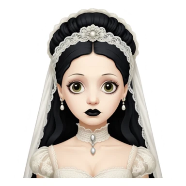 Lene Lovich like victorian creepy bride sticker