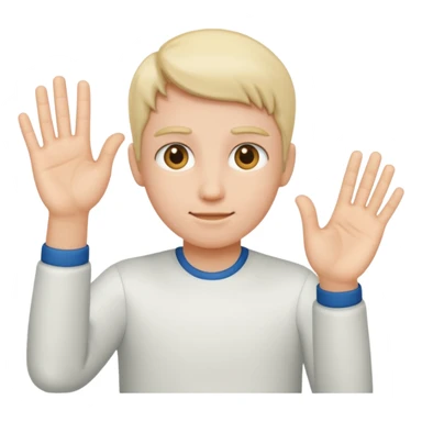 Someone doing the 6 7 hand movement sticker