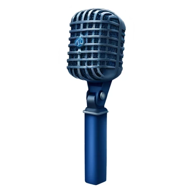 dark blue microphone  sticker