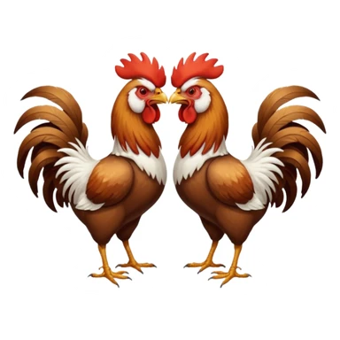 Gallos peleando sticker